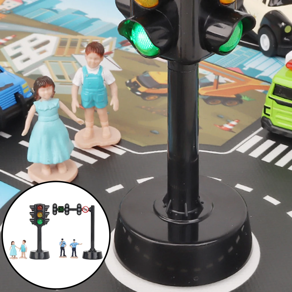 

Electric Traffic Light w/ Sound & Light Learning Teaching Montessori Educational Child Birthday Toy Props for 2 3 Years Old