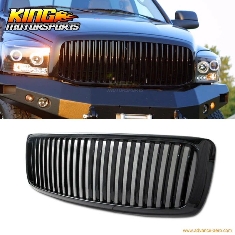 Вертикальный гриль подходит для 06 07 08 Dodge Ram 1500 2500 3500 Black американская Бытовая