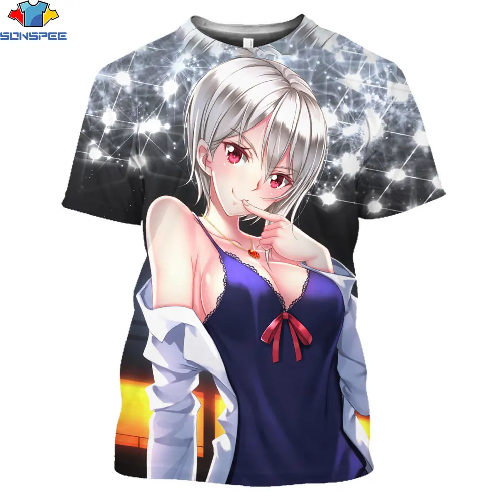 

SONSPEE 3D Food Wars Japanese Anime T-shirt 2021 Summer Unisex Casual Short Sleeve Men 3D Style Street Wear Pullover Clothing