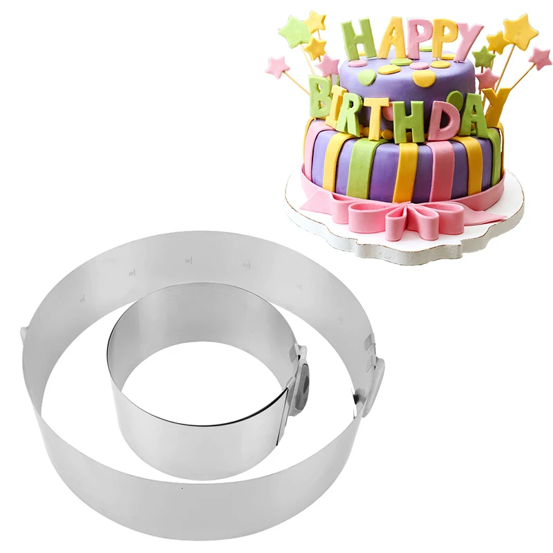 1 шт. DIY выдвижной мусс для торта из нержавеющей стали 3D круглая и квадратная форма