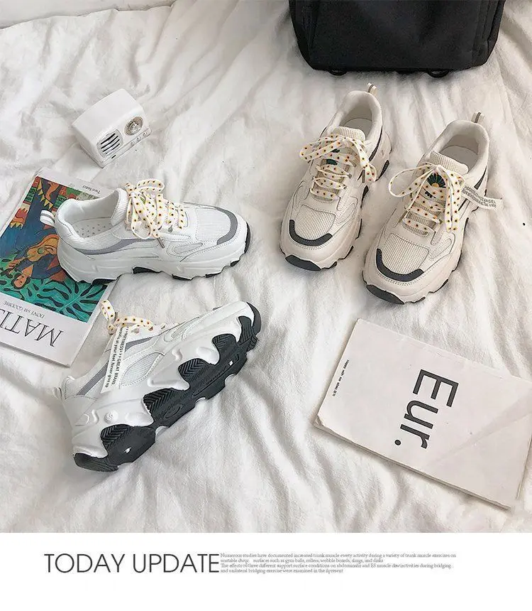 

Daddy shoes women's thick-soled increased mesh breathable all-match sports shoes