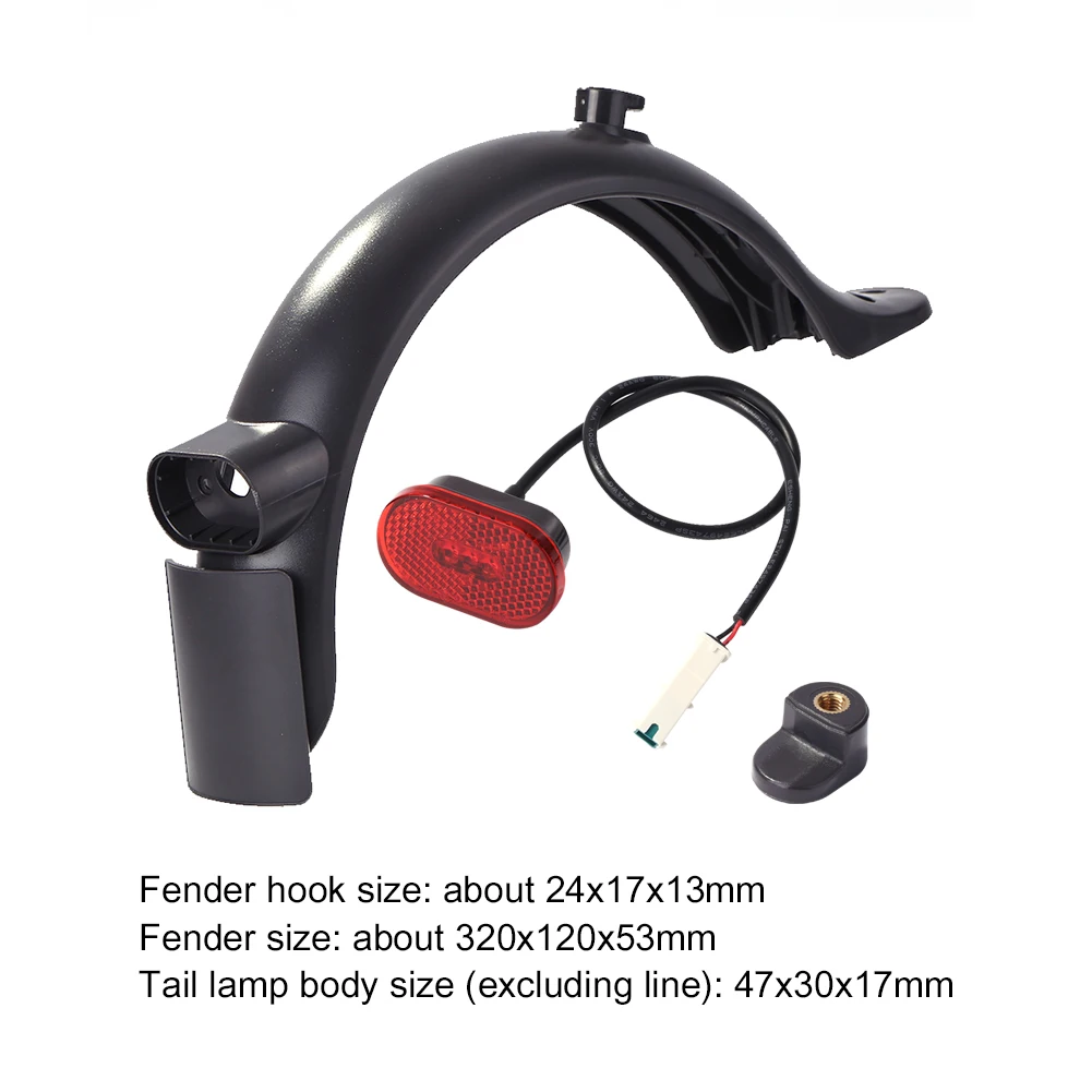 

Electric Scooter Mudguard Fender Hook Tail Lamp Rear Mudguard Fender Set for Xiaomi M365 PRO 2 Scooter Parts