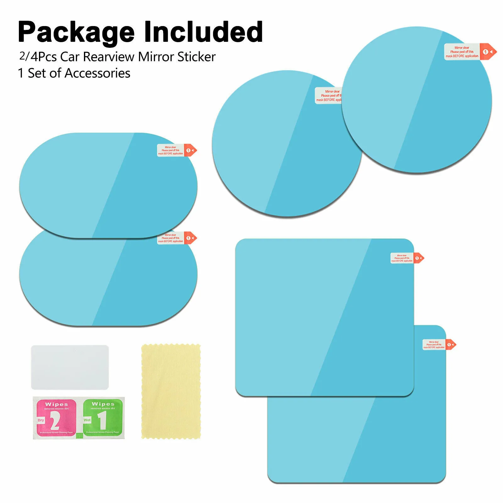

Sticker Anti-fog Car Accessories Blue Multi-Functional Protective Rain