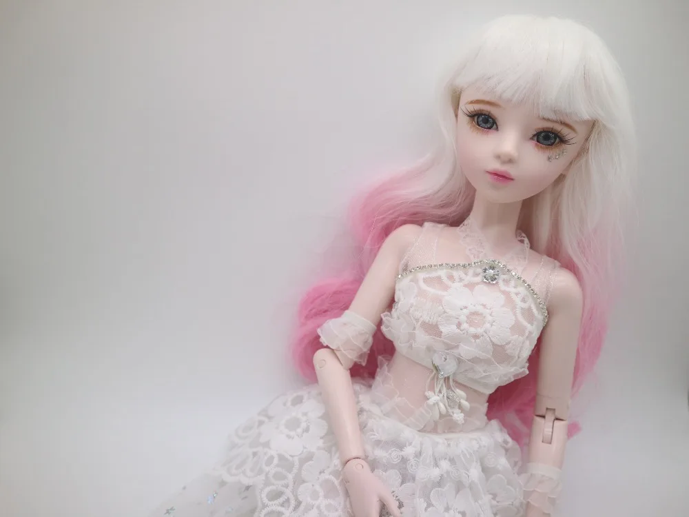 NEW 1/3 BJD Doll 56cm adult sex female Plastic joint moveable doll includes the doll clothes and shoes pink hair