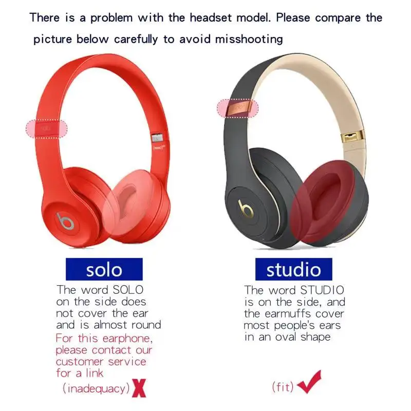 2 пары сменных амбушюров для наушников Monster Beats Studio 3 0 амбушюры