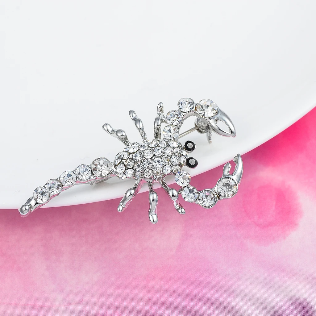 Блестящие стразы брошь скорпиона контактный костюм свитер Свадебная вечеринка