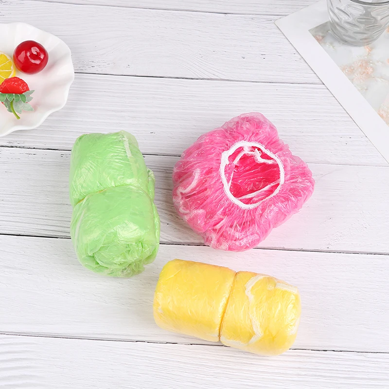 

60 pcs household disposable color plastic food dust cover outdoor camping