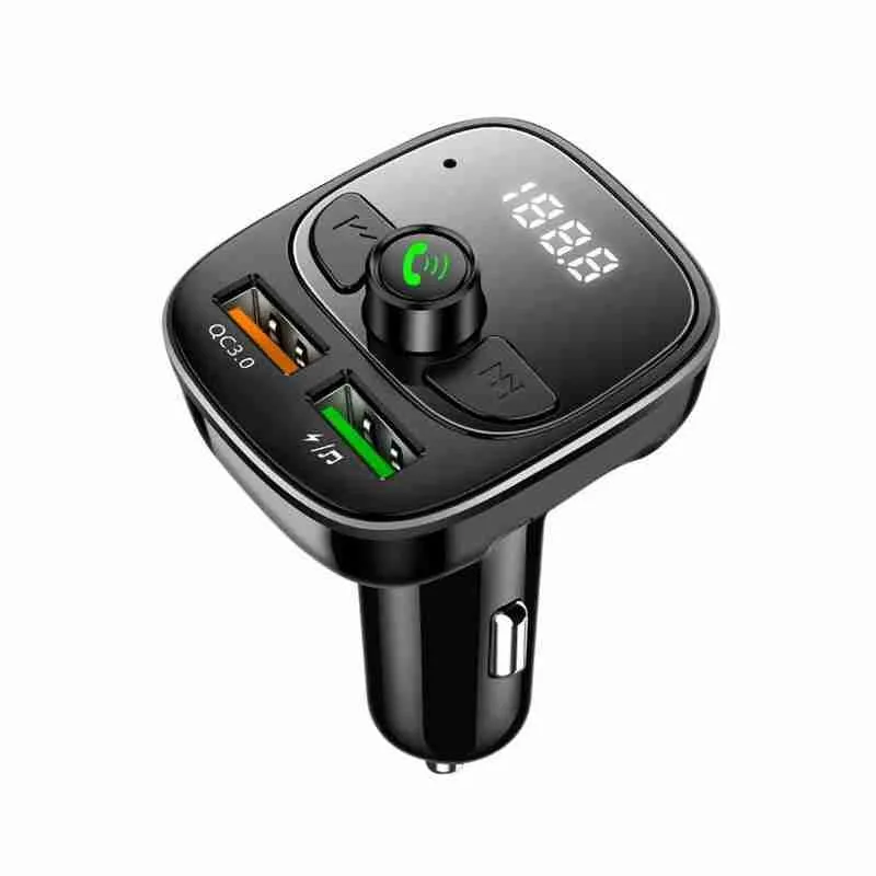 

Громкой связи Bluetooth 5,0 Fm передатчик модулятор Автомобильный комплект быстрое двойное USB зарядное устройство Автомобильный MP3 плеер TF карта музыкальный адаптер