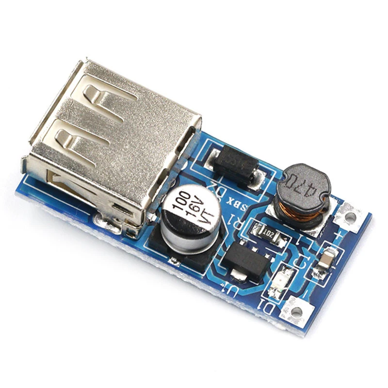 DC-DC adjustable boost power supply module USB battery board 0.9V~5V liter 5V 600MA 1A 1.5A 3A USB Output charger Step Up module