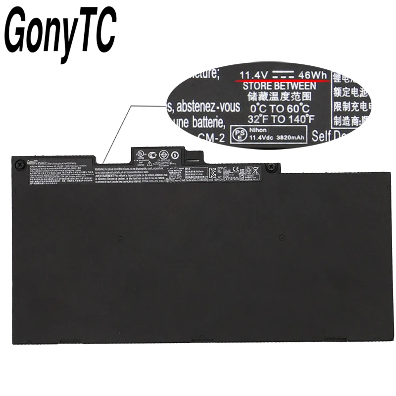 Оригинальный аккумулятор GONYTC CS03XL для ноутбука 11 4 в 745 Втч HP EliteBook 840 G3 850 G2 G4 ZBook 15U