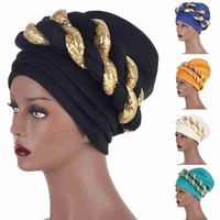 2021 latest hot selling women headtie gele turban cap african women head wrap cap auto gele nigerian turban gele best selling