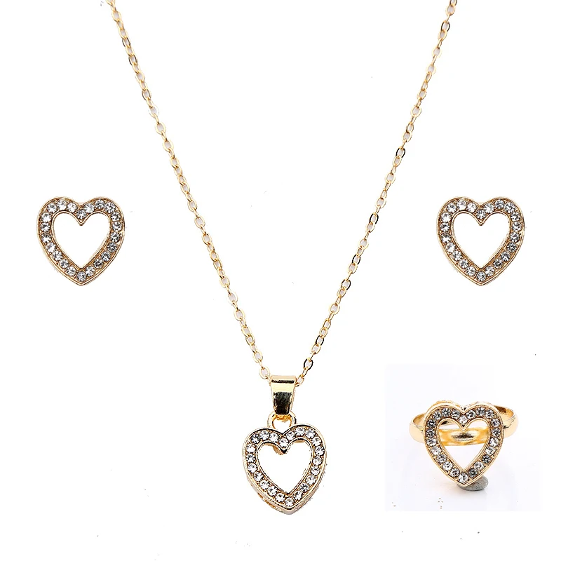 Комплект из колье серёг и кольца с австрийским кристаллом|wedding necklace|jewelry setswomen jewelry