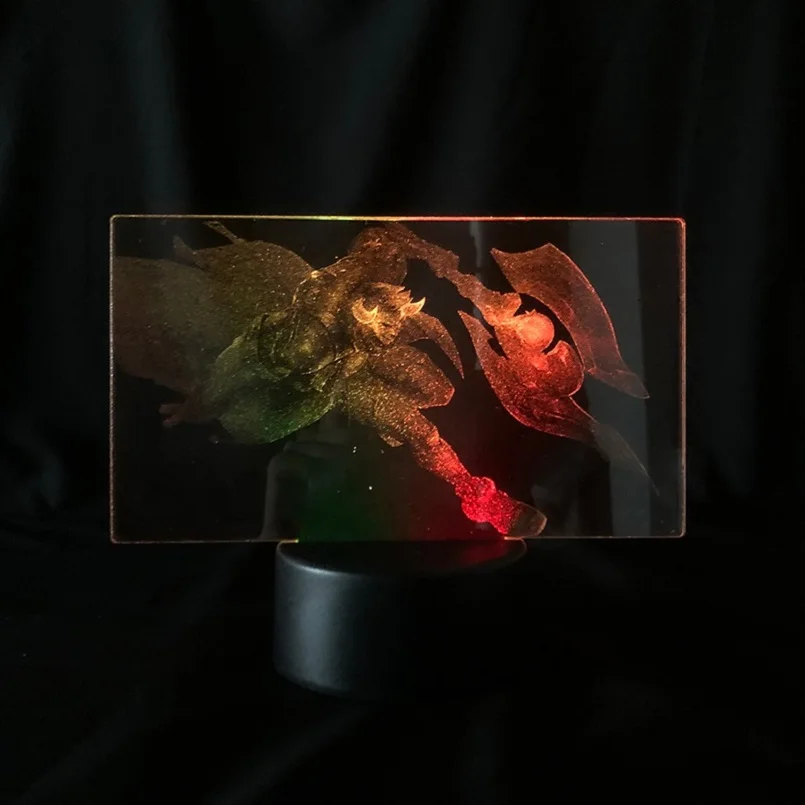 

СВЕТОДИОДНЫЙ 3D ночной Светильник, акриловый ночник, Дариус, рука ноксуса, поклонники подростков, подарок, Лига Легенд