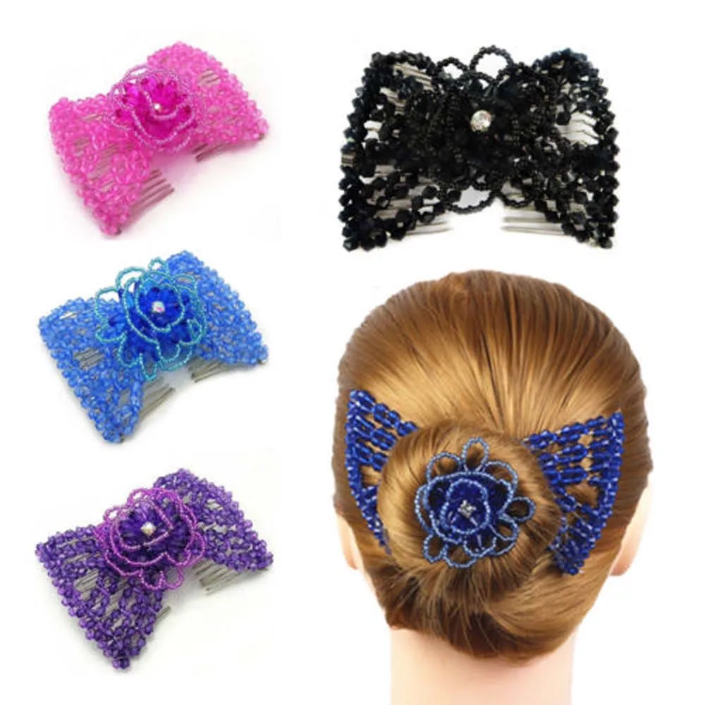 Женские расчески для волос волшебные легкие двойные эластичные заколки