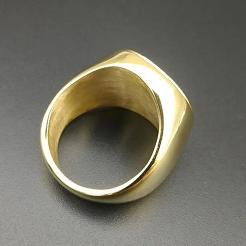 

Fashion Retro Hexagon Pattern Shape Men's Birthday Gift Ring Jewelry Anniversary Party Party Light Luxury Jewelry Ring Wholesale