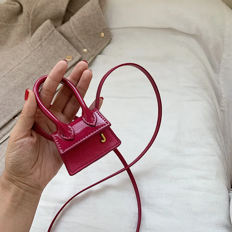 Mini Suede rose Женская мини-сумка-тоут, новинка, крокодиловый узор, флип-сумка через плечо, женская простая сумка на плечо, маленькая квадратная женская сумка - Цвет: Mini Suede rose