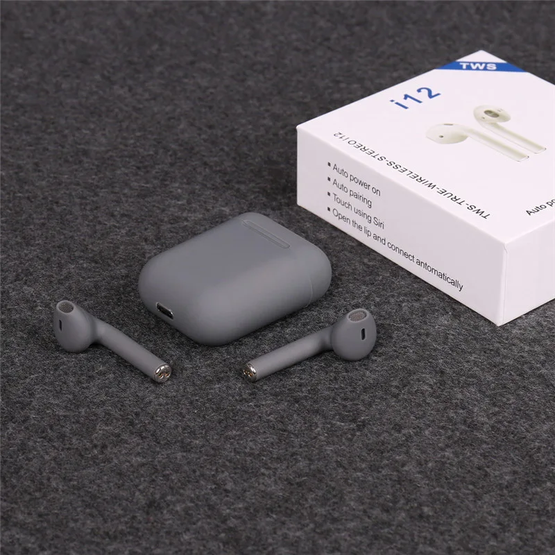 I12 TWS наушники беспроводные наушники Bluetooth 5,0 3D супер бас с микрофоном Поддержка ios и Android для iphone xiaomi huawei