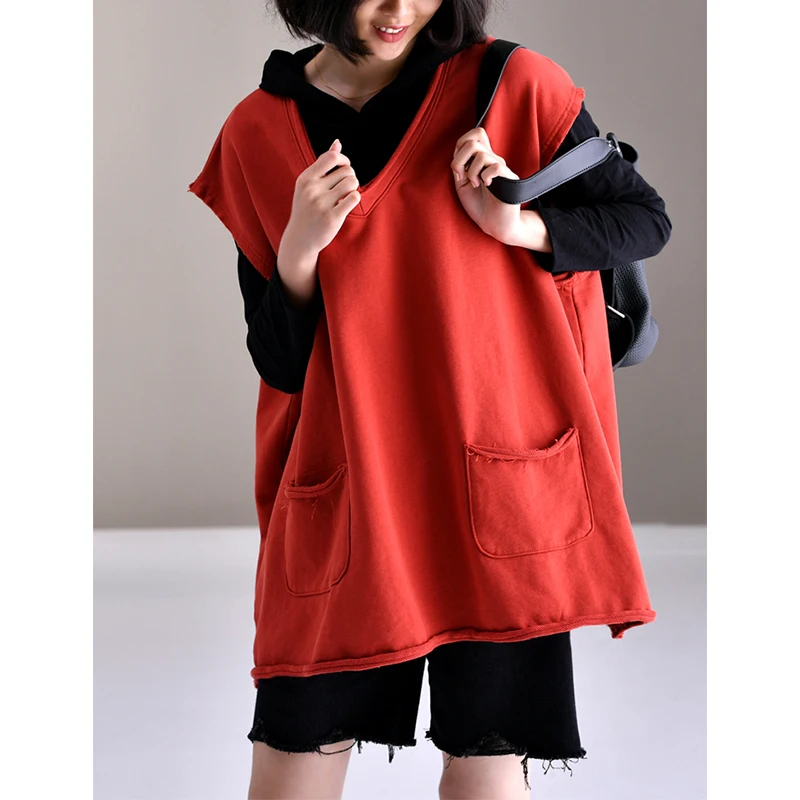 MICOCO V2018 носить жилет с вязаным жилетом над хлопковой водолазкой | Женская одежда