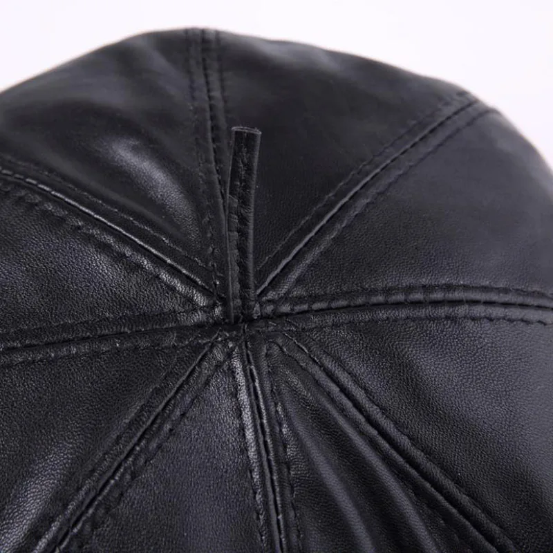 

T-MAC Women's Elegant Trend Genuine Leather Hat Winter Warm Sheepskin Leather Berets For Ladies 2020 New Female Brands Cap