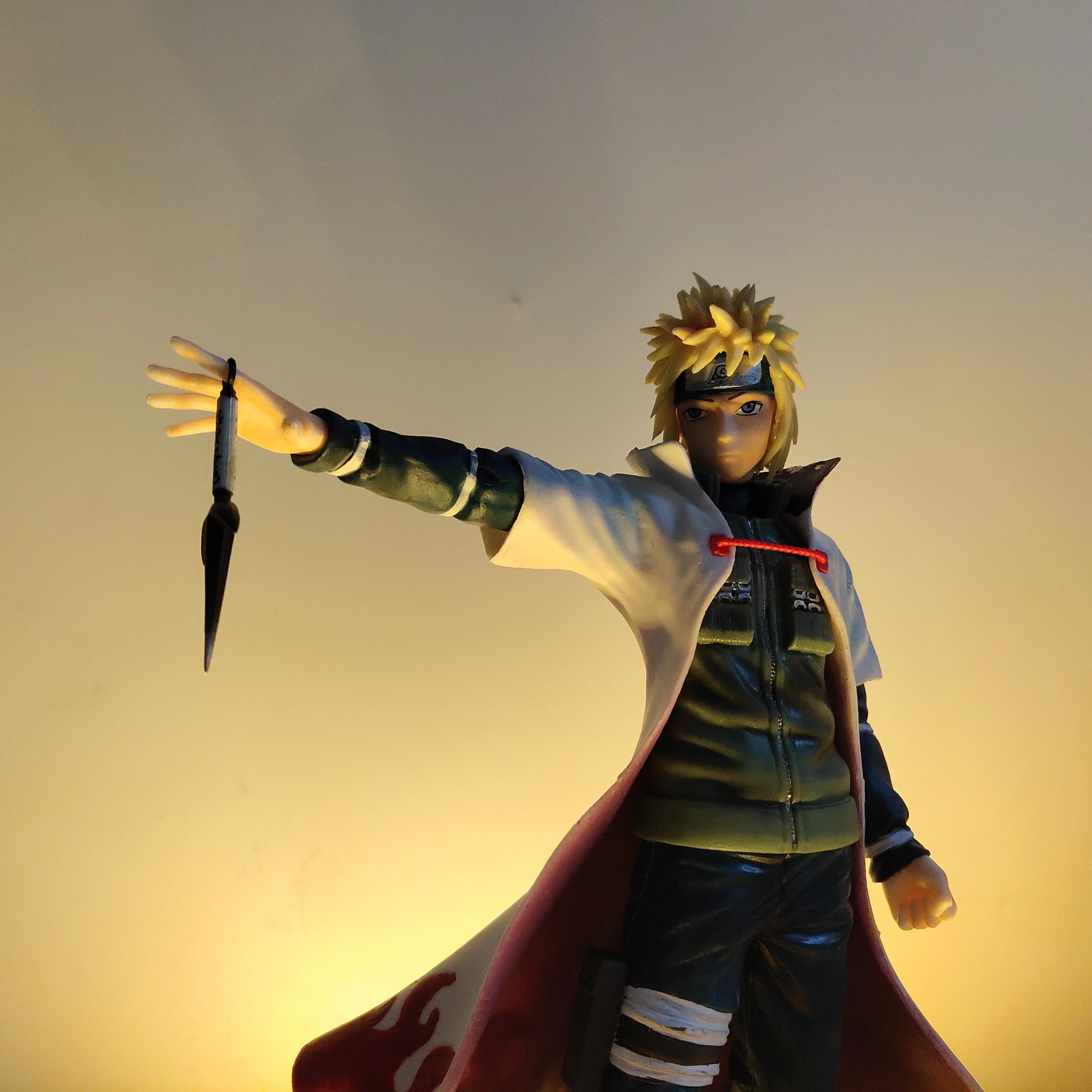 ПВХ фигурка Наруто игрушки Namikaze Minato светодиодная статуя Shippuden аниме