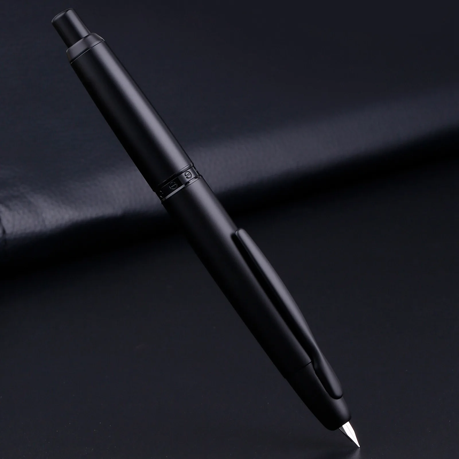 PRE-SALE MAJOHN A1 Press Fountain Pen Retractable Extra Fine Nib 0.4mm Metal Matte Black Ink with Converter for Writing | Канцтовары для