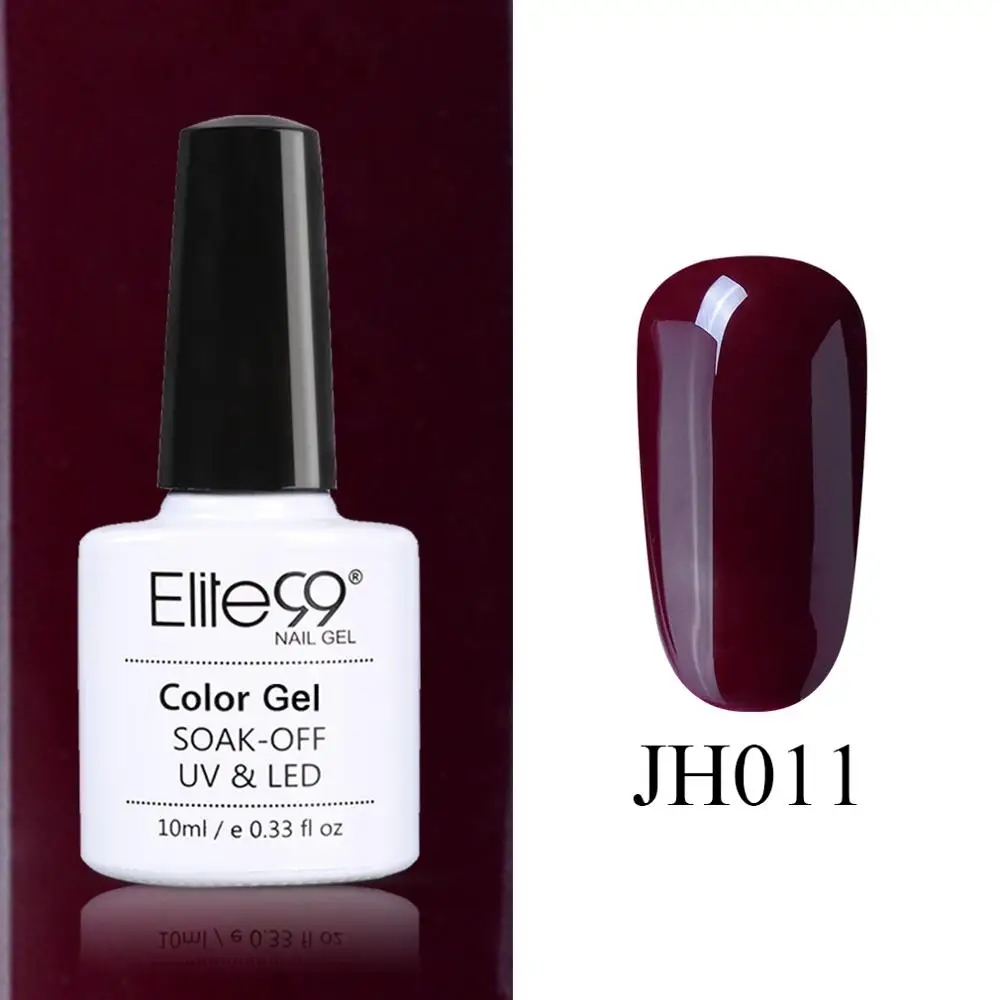 JH011 Elite99 винно-красный гель лак для ногтей 10 мл для дизайна ногтей маникюрный набор Гибридный гель Лаки нужно базовое верхнее покрытие для полигелевого лака - Цвет: JH011