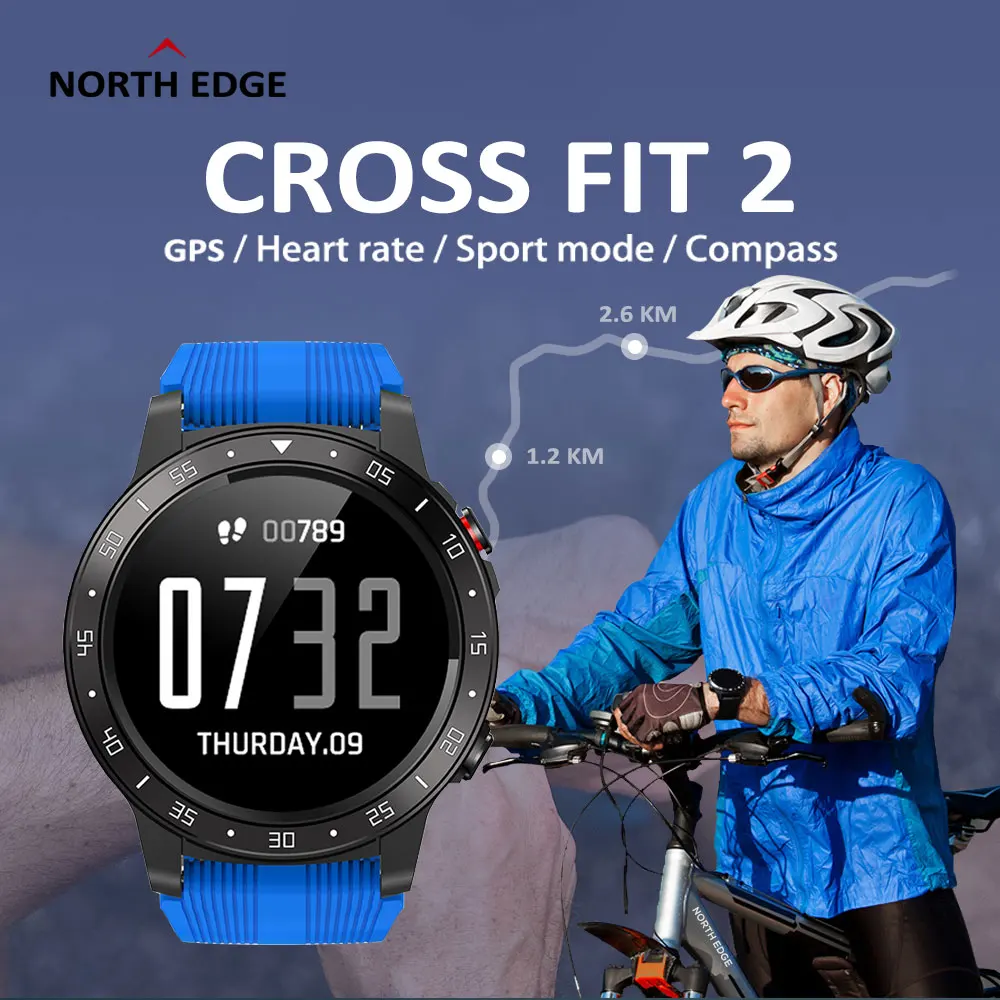 North EDGE GPS Смарт часы FIT2 мужские компасы атмосферные BT звонки спортивные высота