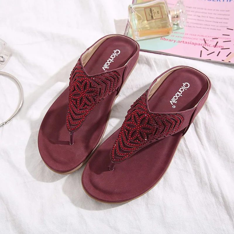 

2020 Beach Sandals Women Summer Shoes Flip Flops Non-slip Ladies Slippers Fashion Brand Women Sandals Plus Size 42 A2223