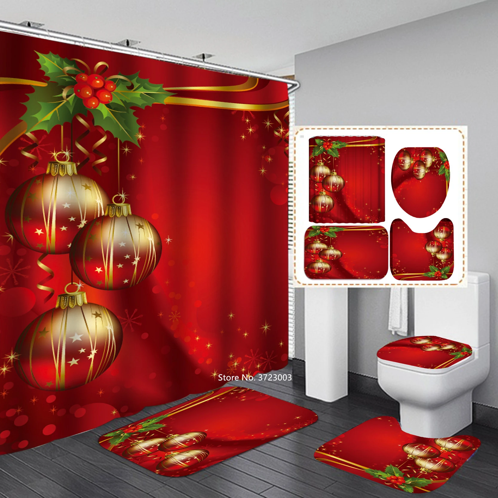 Мультяшный рисунок Санта Клауса детский крючок для ванной комнаты занавеска