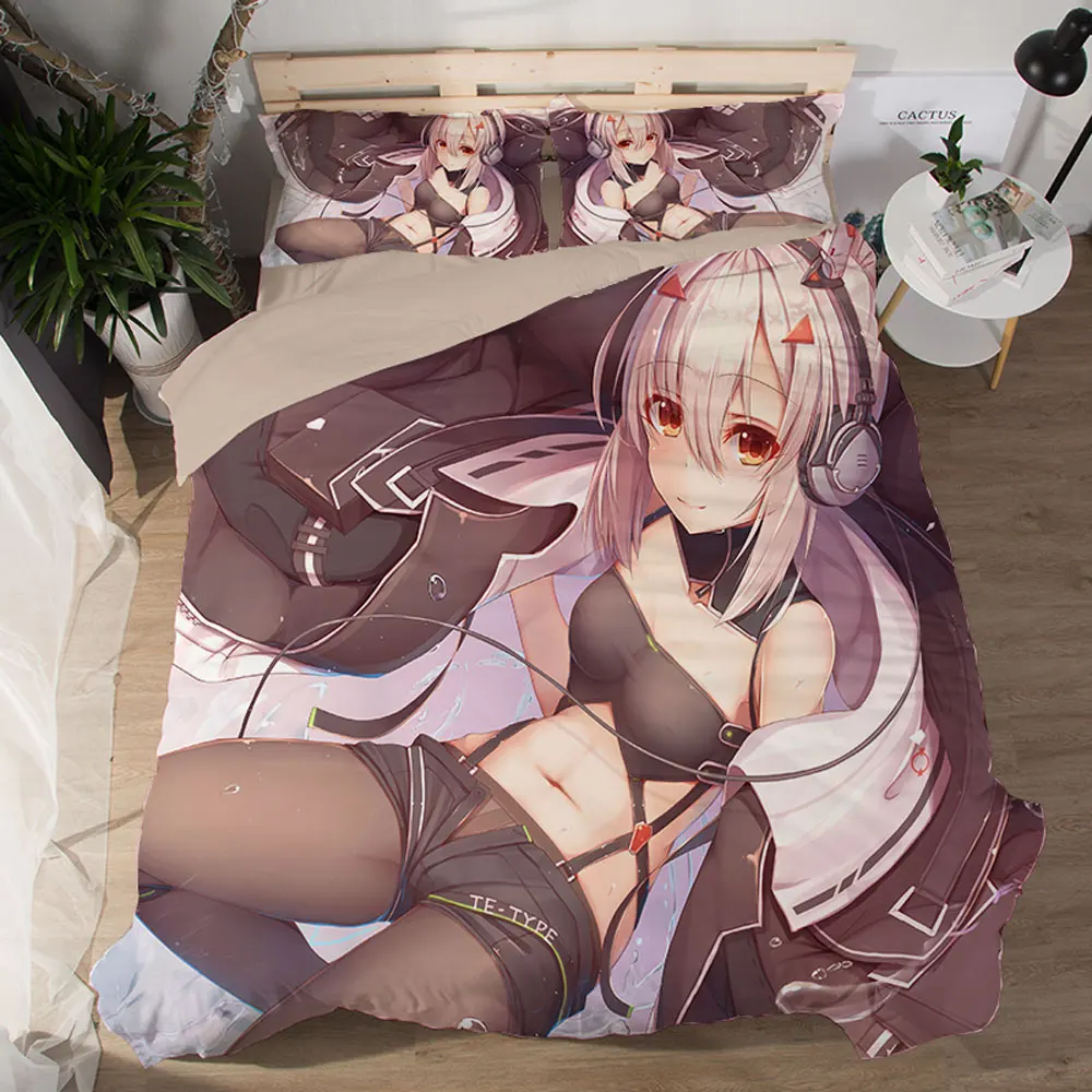 Новая мода Azur Лейн мягкий прекрасный комплект постельного белья 3D принт японское