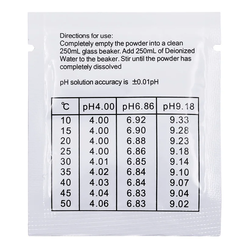 3 uds 6 uds pluma medidora de PH de exactitud del probador corrección del PH en polvo PH4.01 PH6.86 PH9.18 de polvo