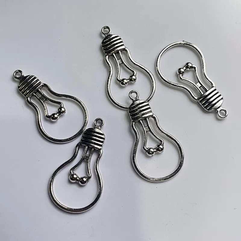 

18pcs 36x19mm Light Bulb Connector Pendants Charms Jewelry Making DIY Men's WomenNecklace Bracelet Handmade Crafts Accessories