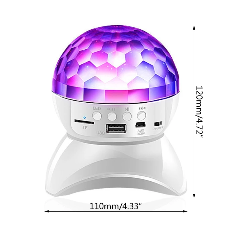 СВЕТОДИОДНАЯ беспроводная Bluetooth колонка 7 цветов миниатюрный музыкальный