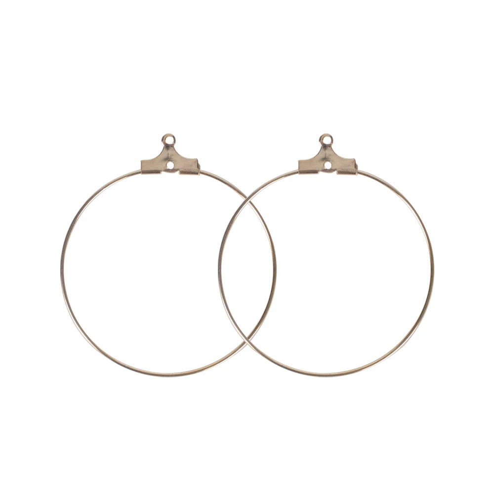 30Pcs/Lot 25-40mm Big Round Hoops Earrings Dangle Clasp Earring Wires Hooks DIY Circle Ear Findings Jewelry Making Accessories | Украшения