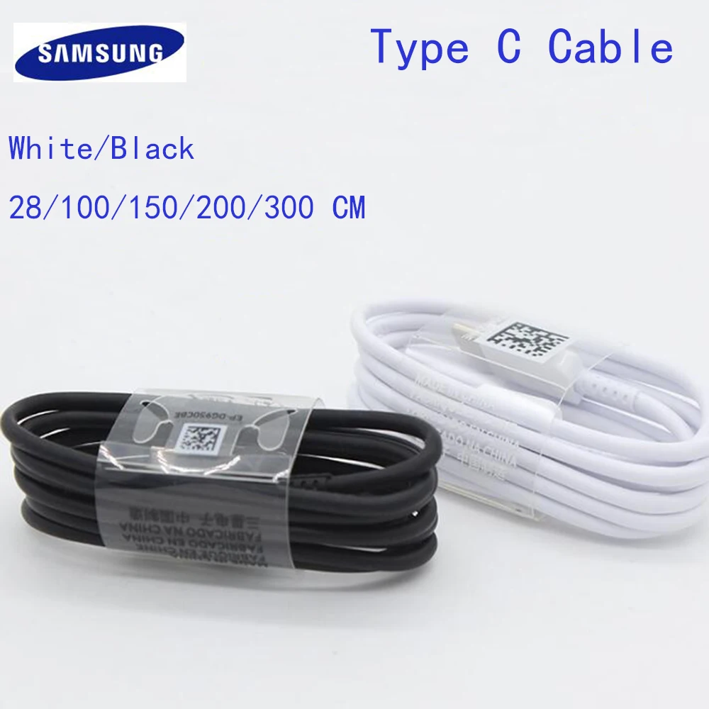 Оригинальный кабель samsung TYPE C 0 28/1 2/1 5 M быстрая линия передачи данных для Galaxy S8 S9 Plus