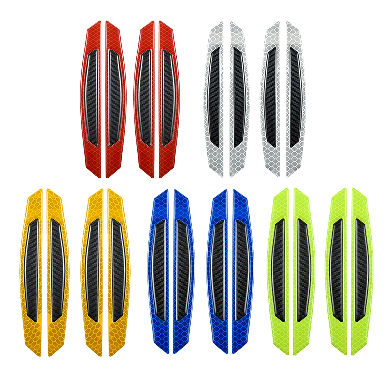 

4x Auto Car Door Reflective Strip Anti-Collision Self-adhesive Safety Luminous Tape Reflector Sticker Decal for Car