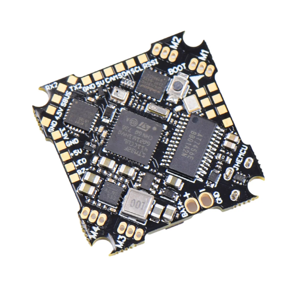 Контроллер полета JHEMCU GHF412AIO 2-4S MPU6000 F411 25 5 х25 мм BLHELIS 12A 4 в 1 ESC AIO для РУ FPV зубочисток
