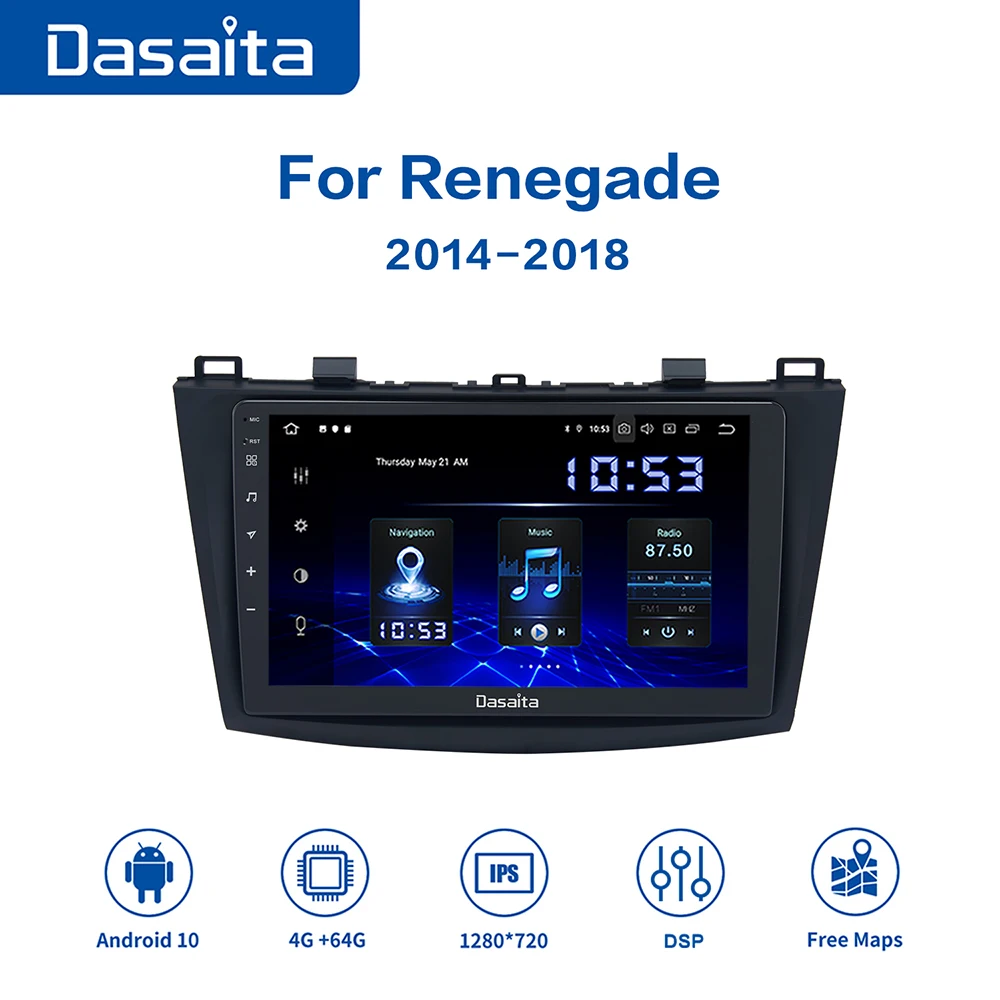 

Dasaita 9" IPS Car Autoradio Android 10.0 for Mazda 3 GPS 2010 2011 2012 DSP Car Stereo Multimedia Navigation BT5.0 MAX10