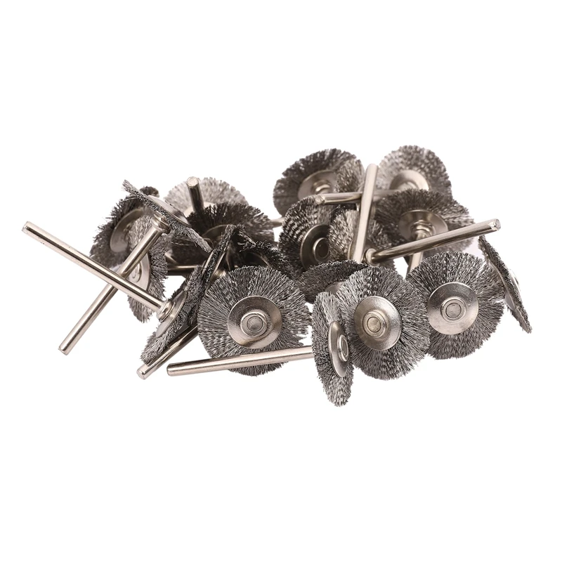 

20Pcs Stainless Steel Wire Wheel Brush Cleaner Polishing For Rotary Grinder Tool