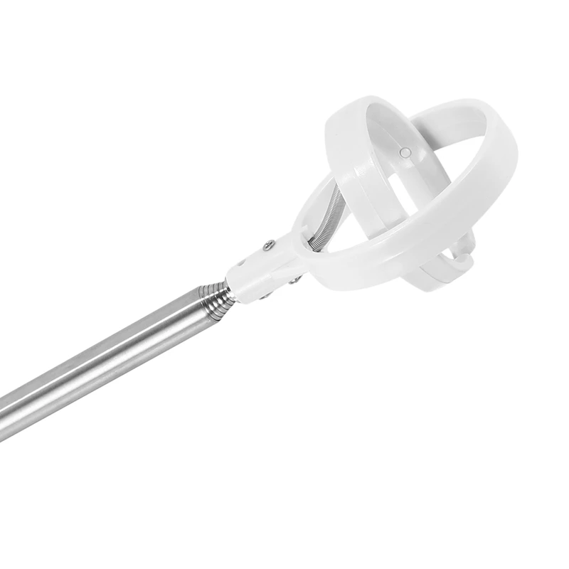 

New Sale Golf Ball Pick Up Tools Telescopic Golf Ball Retriever Retracted Golf Pick Up Automatic Locking Scoop Picker White