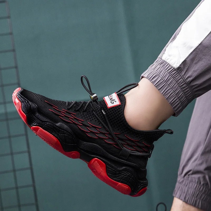 Кроссовки мужские сетчатые дышащие мягкие для бега и тенниса модная