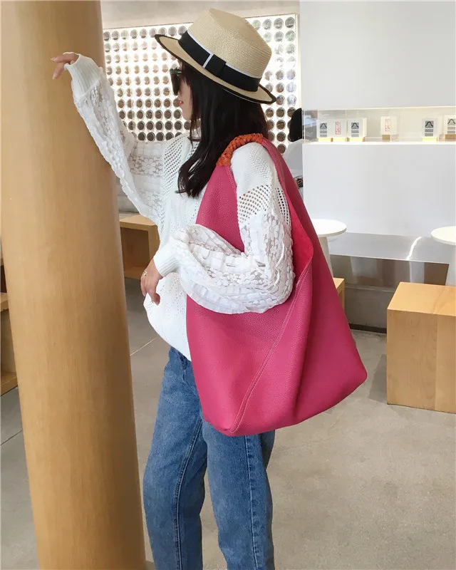 

Women fashion HOBOs bag quality cowskin Genuine Leather shoulder bag shopping