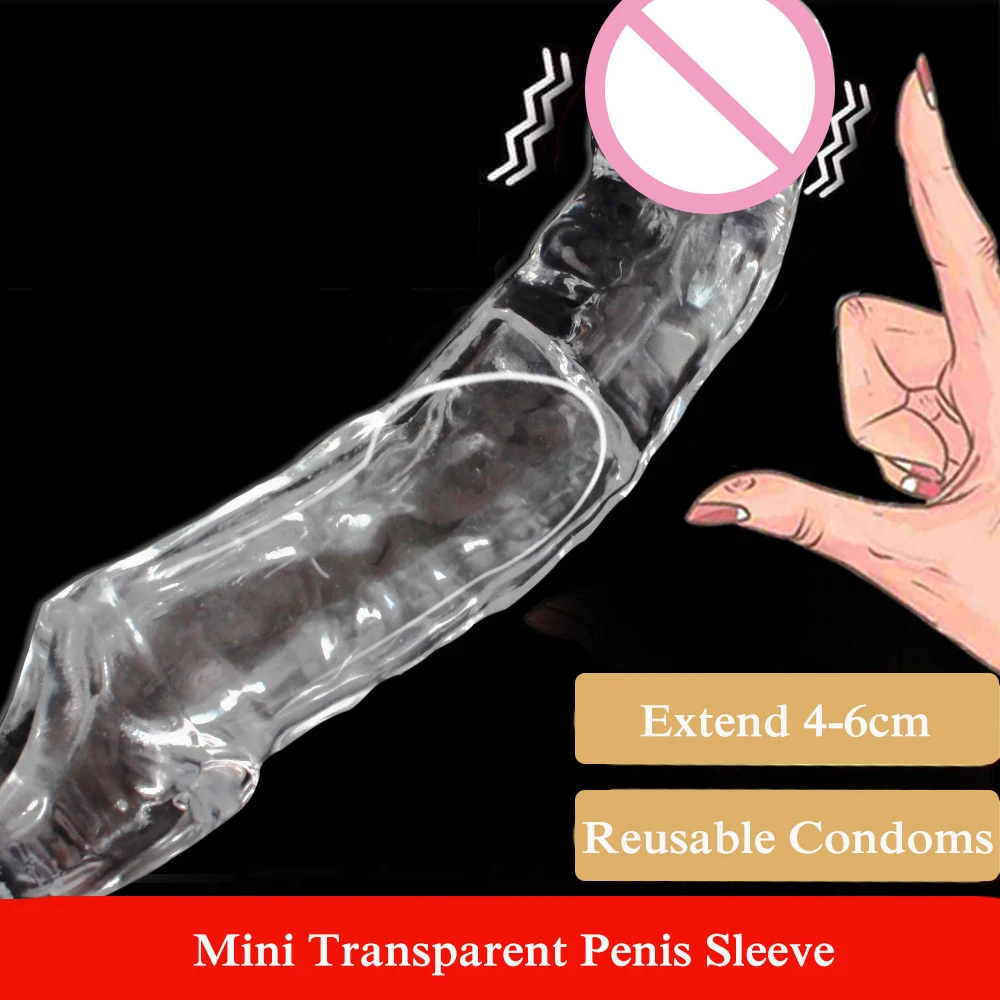Big Penis Sleeve Reusable Condoms Dick Extension Cock Extender Enlargement Sex Toys For Men Gay Adult | Красота и здоровье