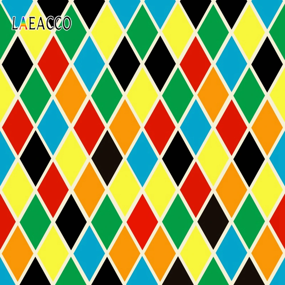 

Laeacco Colored Squares Pattern Photographic Backgrounds For Photo Studio Seamless Customized Vinyl Photography Backdrop Wall