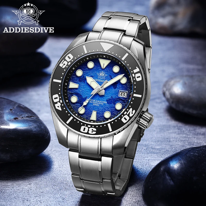 

Addies Dive men NH35 automatic watches 316L steel watch BGW-9 luminous watch 200m diving ceramic bezel sapphire crystal watches