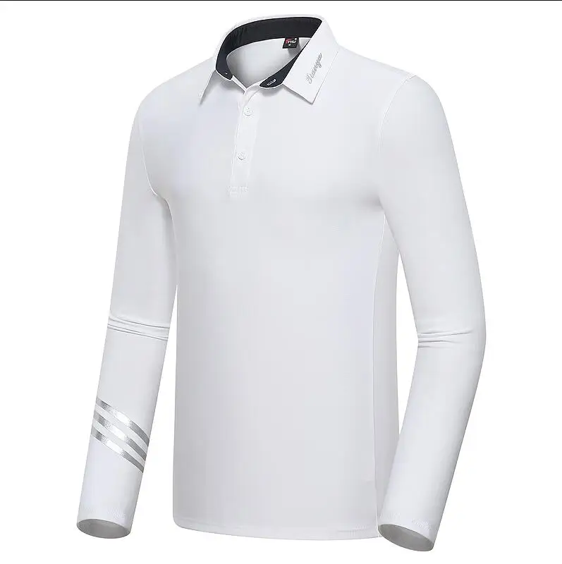 Футболка мужская с длинным рукавом дышащая мягкая удобная рубашка для гольфа