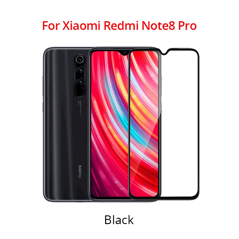 Redmi Note 8 Pro PZOZ для Xiao mi Red mi Note 7 8 K20 7A mi Note 10 CC9e Pro A3 9 mi 9 Защитная пленка для экрана полное покрытие защитная пленка из закаленного стекла - Цвет: Redmi Note 8 Pro