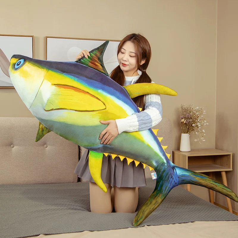 

Pretty Cartoon Tuna Pillow Plush Toy Kawaii Marine Life Kids Children Girls Birthday Holiday Gifts Sofa Cushions