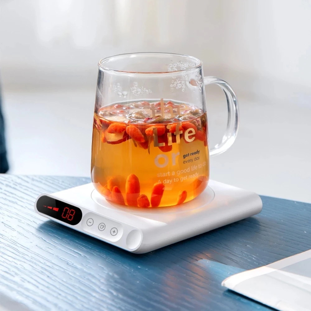 

Mini Heating Coaster USB Charging Heating Coaster Adjustable Temperature Touch Cup Long Lasting Insulation Warmer Water Boiler