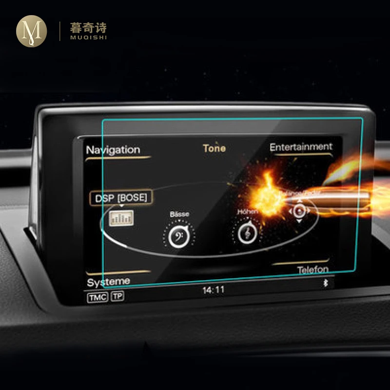 Защитная пленка для Audi A1 2012 2018 GPS навигации ЖК экран защитная из закаленного